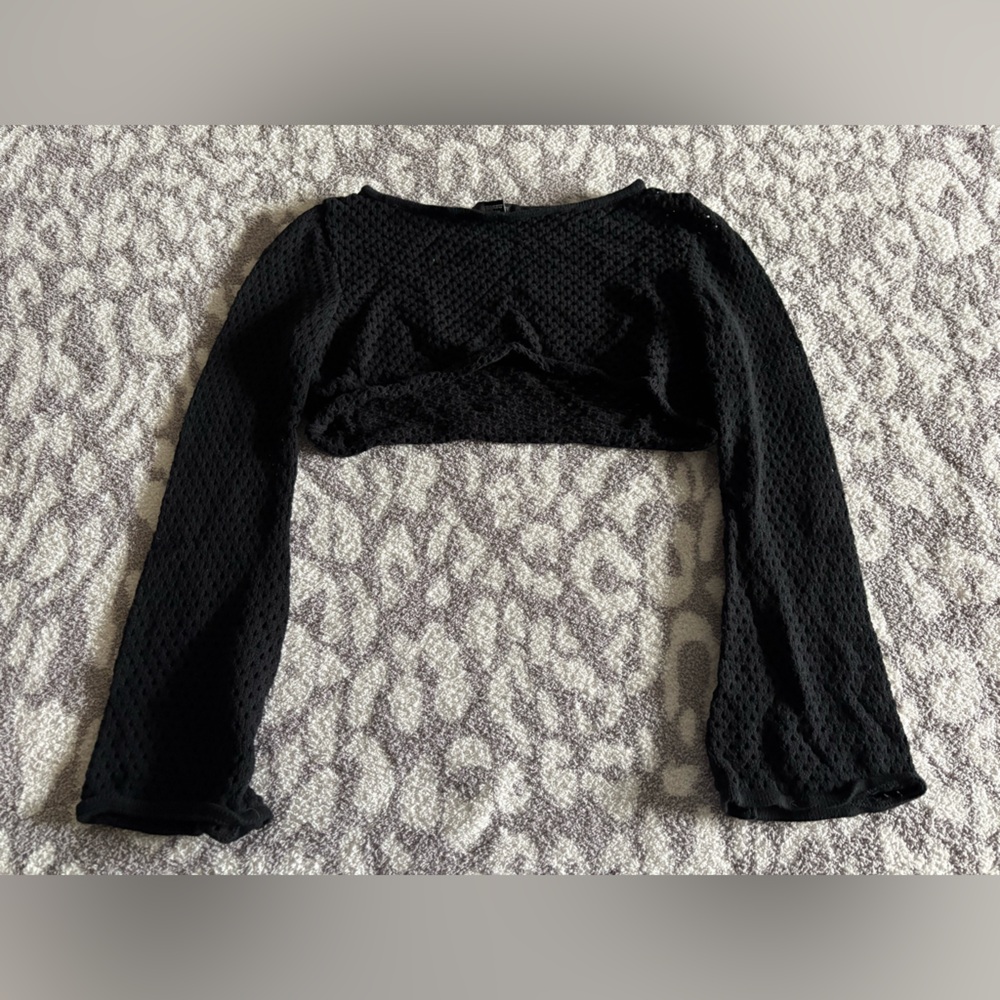 open knit cropped sweater